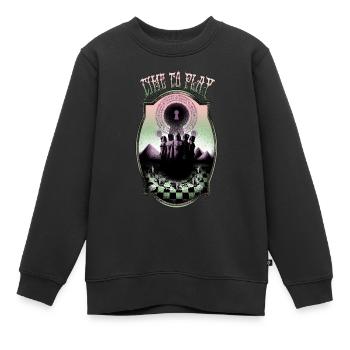 Halloween Satan Party Ritual Ceremony Time To Play - Kids Premium Organic Sweatshirt - black - Front - AI Model Kid Female (0cm)