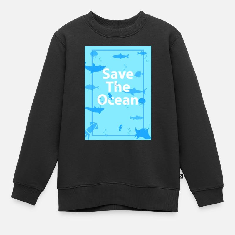 Bild 3 - Kinder Premium Organic Sweatshirt - Schwarz