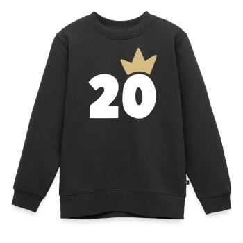 20 Krone Nummer 30 - Kinder Premium Organic Sweatshirt - Schwarz - Vorne - AI Model Kid Female (0cm)