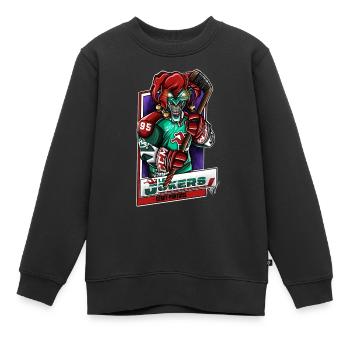 Les Jokers -Cergy Pontoise- - Sweat Premium enfant bio - noir - Devant - AI Model Kid Female (0cm)