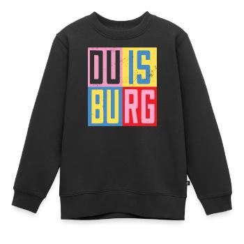 Duisburg Städte Design - Kinder Premium Organic Sweatshirt - Schwarz - Vorne - AI Model Kid Female (0cm)