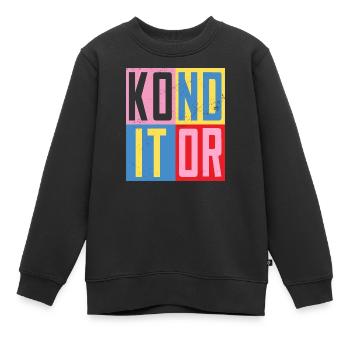 Konditor Design - Kinder Premium Organic Sweatshirt - Schwarz - Vorne - AI Model Kid Female (0cm)