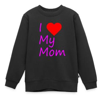I love my mom - Kinder Premium Organic Sweatshirt - Schwarz - Vorne - AI Model Kid Female (0cm)