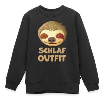 Schlafshirt Schlaf Faultier Schlafen Schlaf Shirt - Kinder Premium Organic Sweatshirt - Schwarz - Vorne - AI Model Kid Female (0cm)