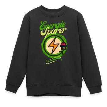 Energie Sparer Statement Design - Save Energy! - Kinder Premium Organic Sweatshirt - Schwarz - Vorne - AI Model Kid Female (0cm)