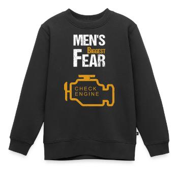 Angst? Ich bin es nur, die Motorkontrollleuchte! - Kinder Premium Organic Sweatshirt - Schwarz - Vorne - AI Model Kid Female (0cm)