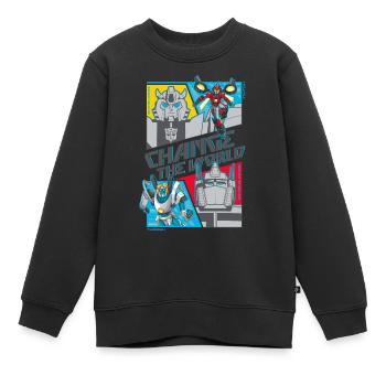Transformers Earth Spark Citation Terraniens - Sweat Premium enfant bio - noir - Devant - AI Model Kid Female (0cm)