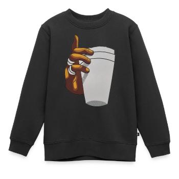 becher - Kinder Premium Organic Sweatshirt - Schwarz - Vorne - AI Model Kid Female (0cm)