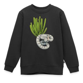 Klapperschlange - Kinder Premium Organic Sweatshirt - Schwarz - Vorne - AI Model Kid Female (0cm)