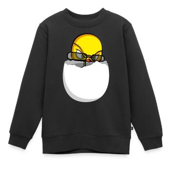 Agent Birdy Comic Vogel Küken - Kinder Premium Organic Sweatshirt - Schwarz - Vorne - AI Model Kid Female (0cm)