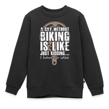 Cyclist - Kinder Premium Organic Sweatshirt - Schwarz - Vorne - AI Model Kid Female (0cm)