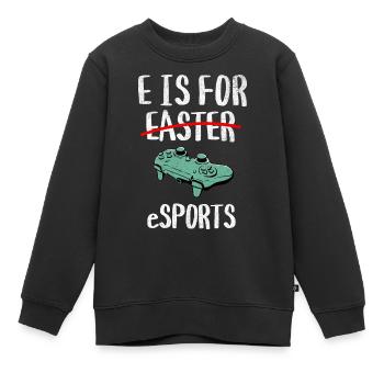 E steht für eSports - Lustige Ostern - Kinder Premium Organic Sweatshirt - Schwarz - Vorne - AI Model Kid Female (0cm)