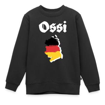 Ossi DDR Ostdeutschland - Kinder Premium Organic Sweatshirt - Schwarz - Vorne - AI Model Kid Female (0cm)