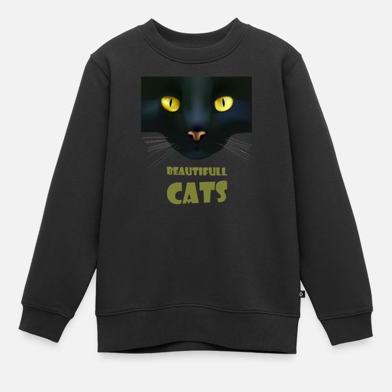 Beaux chats - Sweat Premium enfant bio - noir