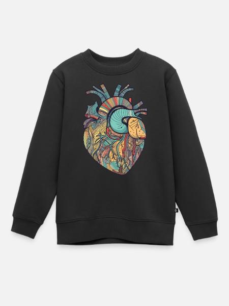 Anatomie des Herzens - Kinder Premium Organic Sweatshirt - Schwarz