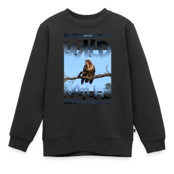 nature sauvage nature nature sauvage - Sweat Premium enfant bio - noir - Devant - AI Model Kid Female (0cm)