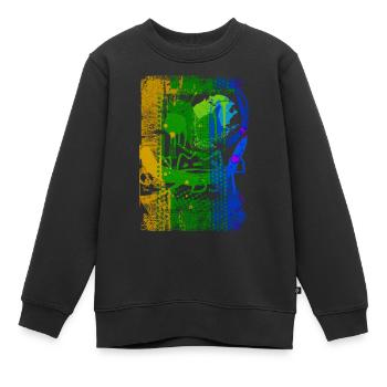 Graffiti-Stil Splash Hip Hop Farben Maler Farbe - Kinder Premium Organic Sweatshirt - Schwarz - Vorne - AI Model Kid Female (0cm)