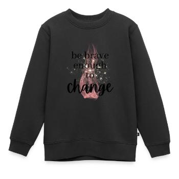ATTITUDE POSITIVE ÉTAT D’ Motivation - Sweat Premium enfant bio - noir - Devant - AI Model Kid Female (0cm)