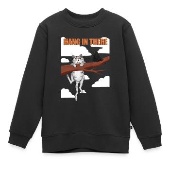 Hang in there 03 - Kinder Premium Organic Sweatshirt - Schwarz - Vorne - AI Model Kid Female (0cm)