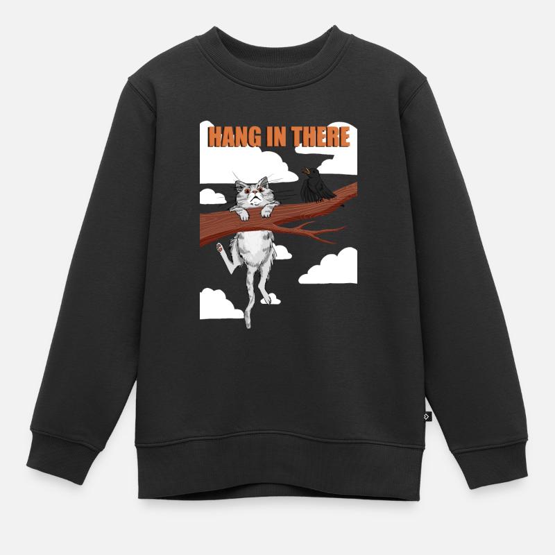 Accrochez-vous 03 - Sweat Premium enfant bio - noir