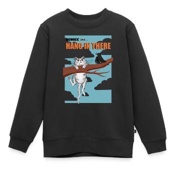 Hang in there 08 - Kinder Premium Organic Sweatshirt - Schwarz - Vorne - AI Model Kid Female (0cm)