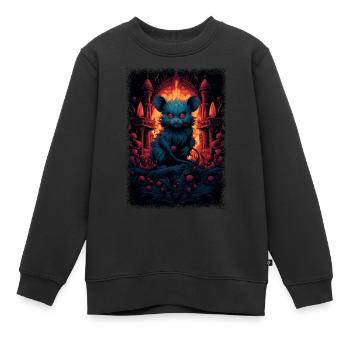 quote gift birthday present present idea gift idea - Kids Premium Organic Sweatshirt - black - Front - AI Model Kid Female (0cm)