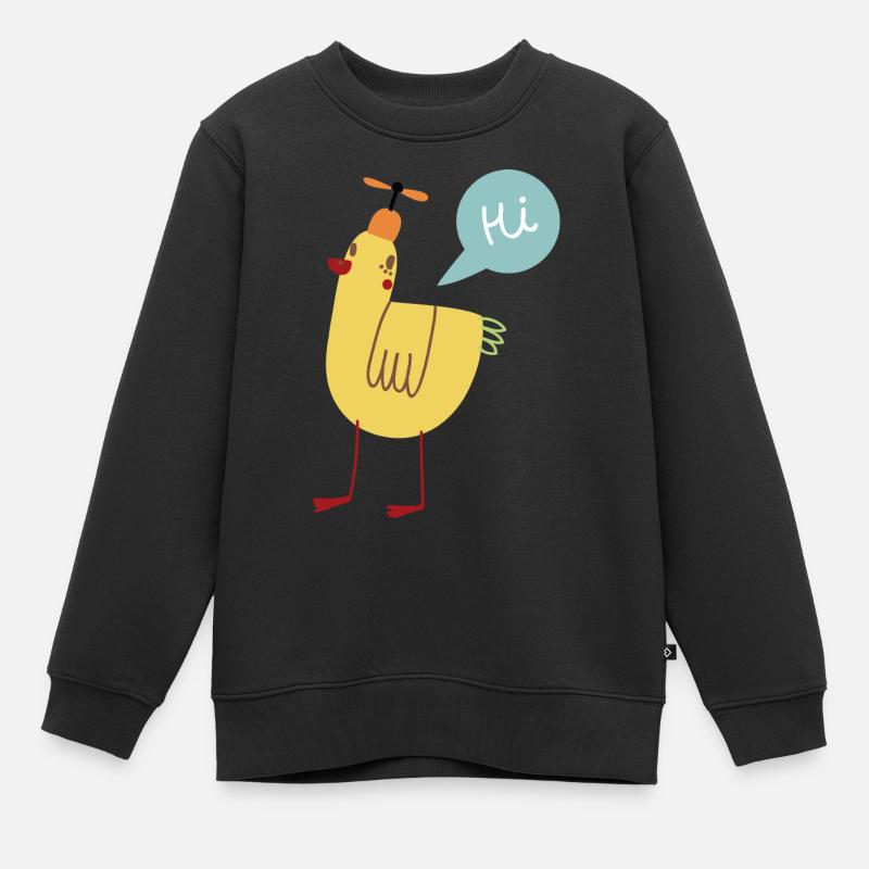 Vogel - Kinder Premium Organic Sweatshirt - Schwarz