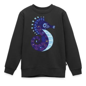 Meerestiere - Kinder Premium Organic Sweatshirt - Schwarz - Vorne - AI Model Kid Female (0cm)