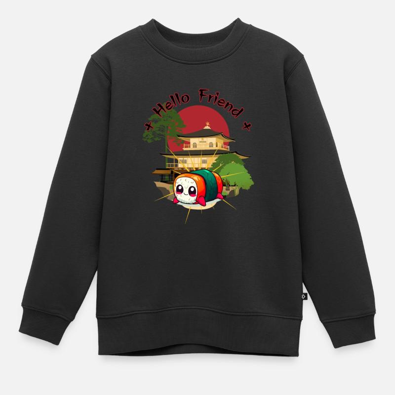 Ami sushi - Sweat Premium enfant bio - noir