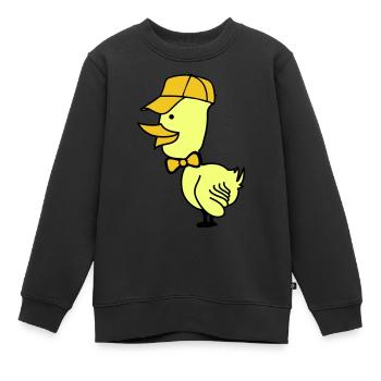 Bonnet de canard - Sweat Premium enfant bio - noir - Devant - AI Model Kid Female (0cm)