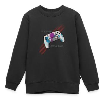 Gamer - Kinder Premium Organic Sweatshirt - Schwarz - Vorne - AI Model Kid Female (0cm)
