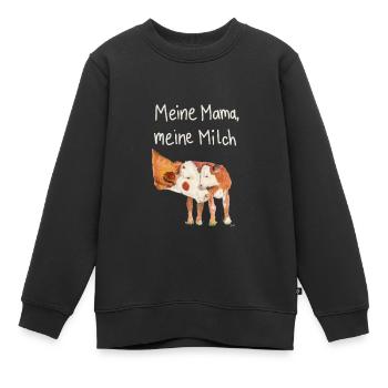 Meine Mama meine Milch - Kinder Premium Organic Sweatshirt - Schwarz - Vorne - AI Model Kid Female (0cm)