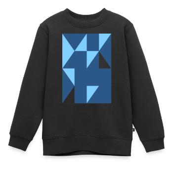 Conception abstraite - Sweat Premium enfant bio - noir - Devant - AI Model Kid Female (0cm)
