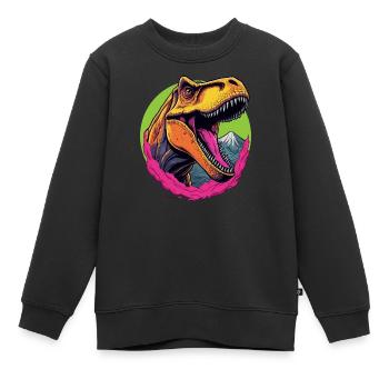 Tyrannosaurus Rex - Kinder Premium Organic Sweatshirt - Schwarz - Vorne - AI Model Kid Female (0cm)