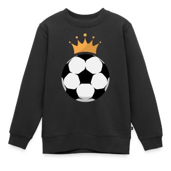 Logo du roi du football - Sweat Premium enfant bio - noir - Devant - AI Model Kid Female (0cm)