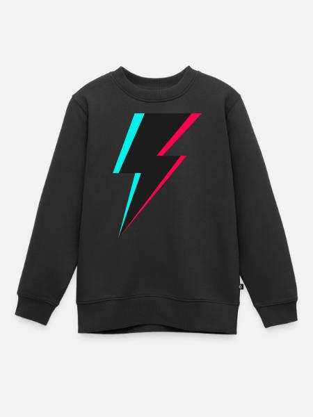 Logo de l’éclair - Sweat Premium enfant bio - noir
