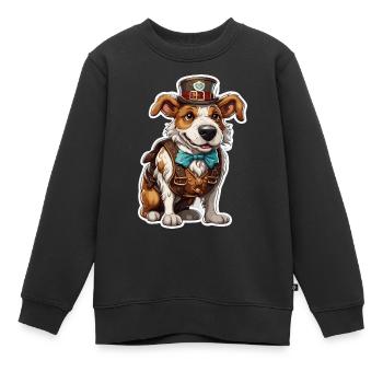 Lederhose / Tier / Tracht / Tradition / Hund - Kinder Premium Organic Sweatshirt - Schwarz - Vorne - AI Model Kid Female (0cm)