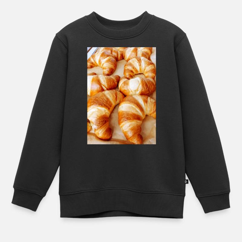 Croissants - Sweat Premium enfant bio - noir