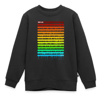 Colors and Drips - Kids Premium Organic Sweatshirt - black - Front - AI Model Kid Female (0cm)