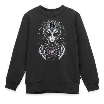 Alien - Sweat Premium enfant bio - noir - Devant - AI Model Kid Female (0cm)