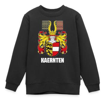 Carinthie Autriche drapeau armoiries Lion - Sweat Premium enfant bio - noir - Devant - AI Model Kid Female (0cm)
