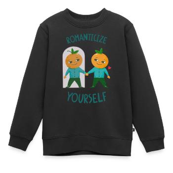 Mentale Gesundheit Selbstliebe - Kinder Premium Organic Sweatshirt - Schwarz - Vorne - AI Model Kid Female (0cm)