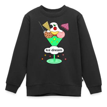 Ice dream - Kinder Premium Organic Sweatshirt - Schwarz - Vorne - AI Model Kid Female (0cm)