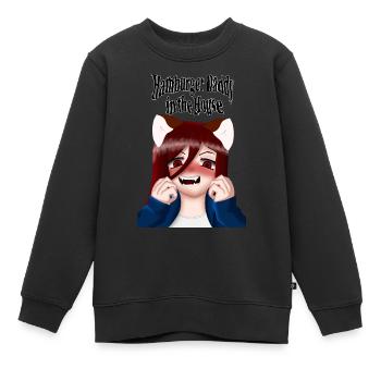 Hamburger daddy in the house - Kinder Premium Organic Sweatshirt - Schwarz - Vorne - AI Model Kid Female (0cm)