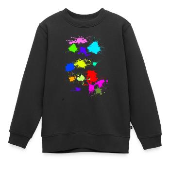 taches - Sweat Premium enfant bio - noir - Devant - AI Model Kid Female (0cm)