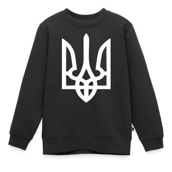 Ukraine - Sweat Premium enfant bio - noir - Devant - AI Model Kid Female (0cm)