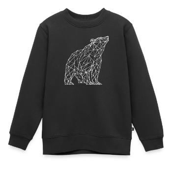 Polygone d’ours - Sweat Premium enfant bio - noir - Devant - AI Model Kid Female (0cm)