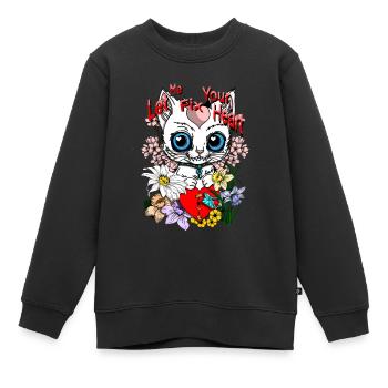 Heart repair - Kinder Premium Organic Sweatshirt - Schwarz - Vorne - AI Model Kid Female (0cm)