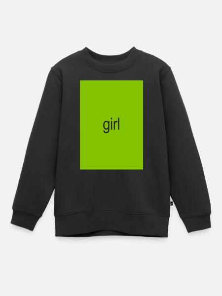 Girl - Sweat Premium enfant bio - noir