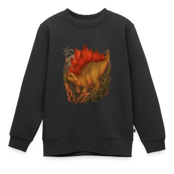 Stegosaurus - Kinder Premium Organic Sweatshirt - Schwarz - Vorne - AI Model Kid Female (0cm)